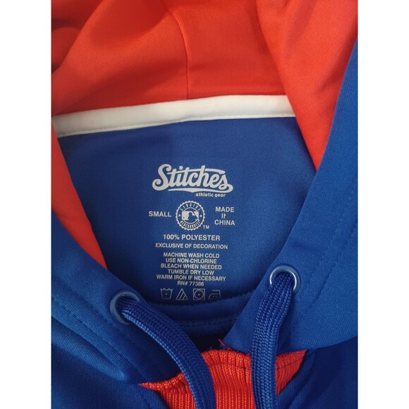 CHICAGO CUBS STITCHES LONG SLEEVE HVY WT 100% POLYESTER HOODIE SIZE SMALL - Picture 8 of 8